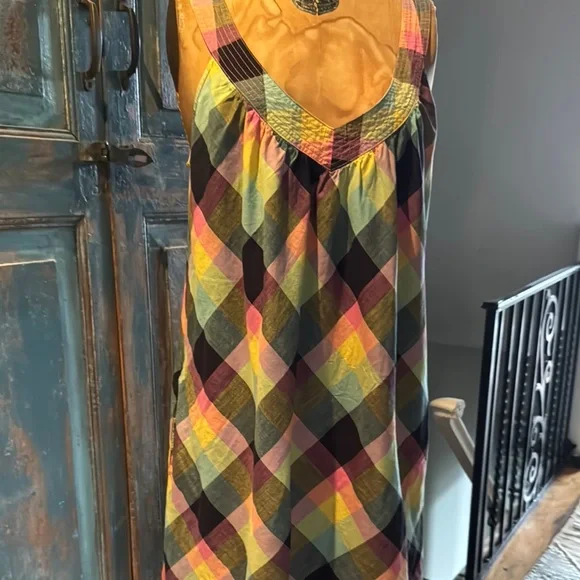 Marc by Marc Jacobs neon Multicolor Plaid Sleeveless Dress - Picture 2 of 4